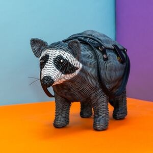 Wicker Darling Racoon Bag
